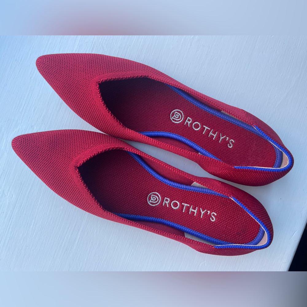 New Rothy's Red Flats